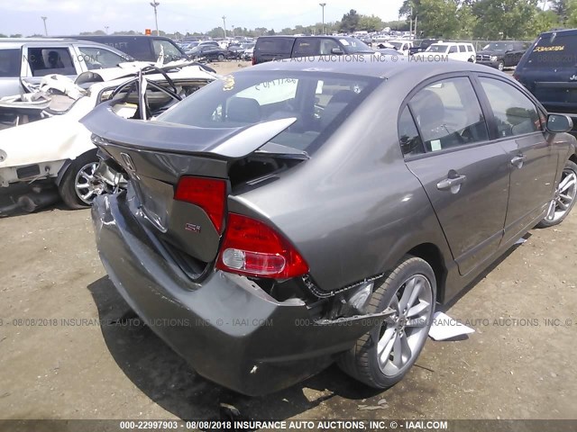 2HGFA55578H711065 - 2008 HONDA CIVIC SI GRAY photo 4