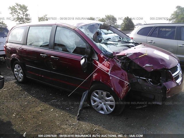 2C4RDGBGXFR682253 - 2015 DODGE GRAND CARAVAN SE RED photo 1