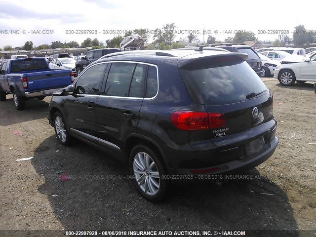 WVGBV7AX0DW519854 - 2013 VOLKSWAGEN TIGUAN BLACK photo 3