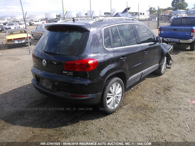 WVGBV7AX0DW519854 - 2013 VOLKSWAGEN TIGUAN BLACK photo 4