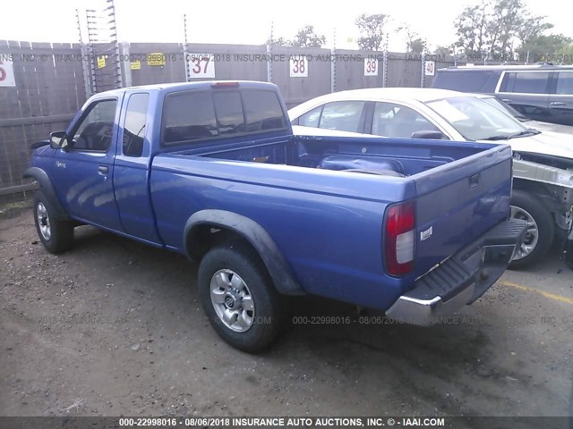 1N6DD26Y7WC319253 - 1998 NISSAN FRONTIER KING CAB XE/KING CAB SE BLUE photo 3
