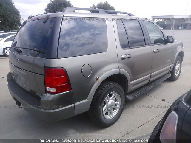 1FMZU73E62UB13275 - 2002 FORD EXPLORER XLT BROWN photo 4