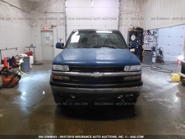 2GCEK19T6Y1138371 - 2000 CHEVROLET SILVERADO K1500 BLUE photo 6