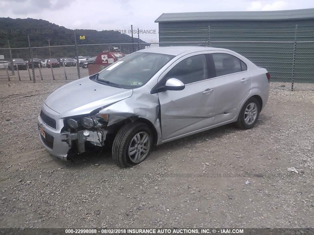 1G1JC5SH3F4106366 - 2015 CHEVROLET SONIC LT SILVER photo 2