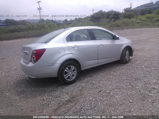 1G1JC5SH3F4106366 - 2015 CHEVROLET SONIC LT SILVER photo 4