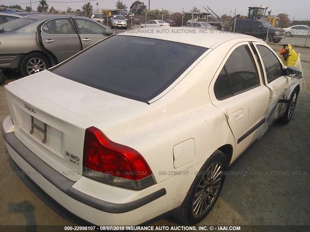 YV1RS58D832278704 - 2003 VOLVO S60 2.4T WHITE photo 4