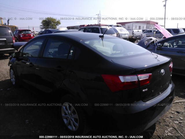 KNADM4A39H6006164 - 2017 KIA RIO LX BLACK photo 3