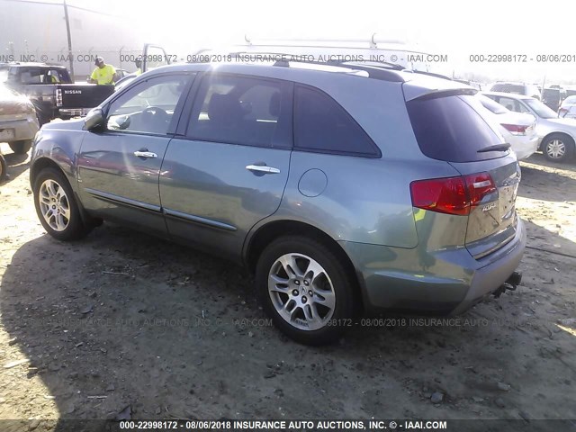 2HNYD28267H503377 - 2007 ACURA MDX GREEN photo 3