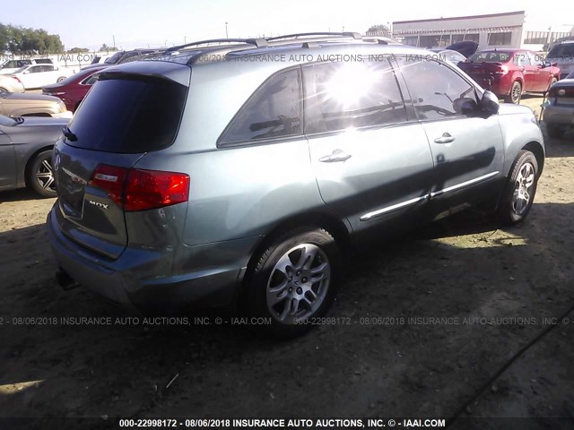 2HNYD28267H503377 - 2007 ACURA MDX GREEN photo 4