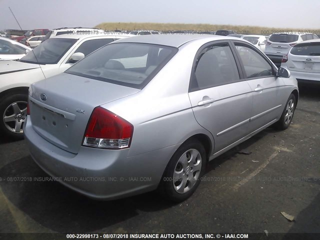 KNAFE122985511461 - 2008 KIA SPECTRA EX/LX/SX SILVER photo 4