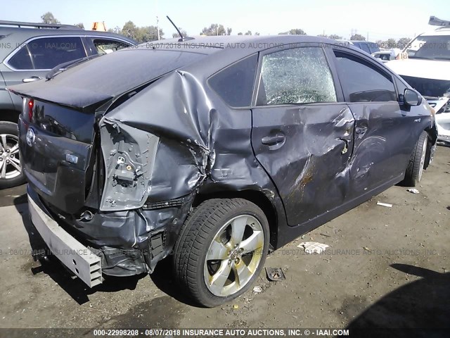 JTDKN3DU5A5200532 - 2010 TOYOTA PRIUS GRAY photo 4