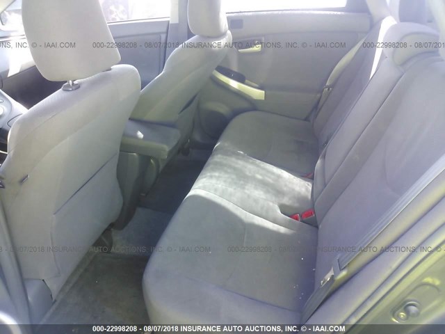 JTDKN3DU5A5200532 - 2010 TOYOTA PRIUS ნაცრისფერი ფოტო 8