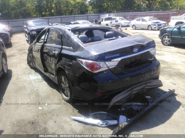 KMHEC4A44FA131503 - 2015 HYUNDAI SONATA HYBRID/LIMITED BLACK photo 3