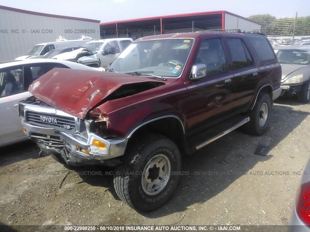 JT3VN39W2M0070626 - 1991 TOYOTA 4RUNNER VN39 SR5 栗色 照片 2