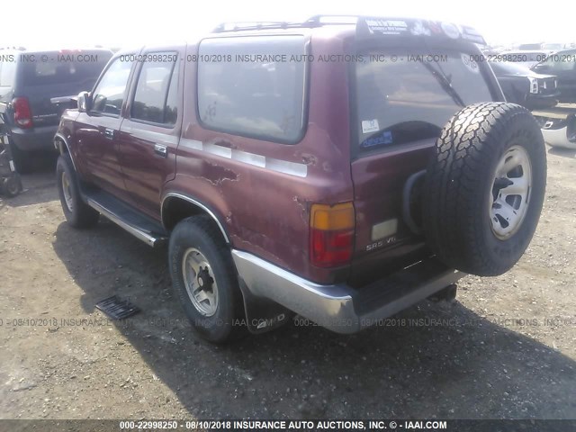 JT3VN39W2M0070626 - 1991 TOYOTA 4RUNNER VN39 SR5 栗色 照片 3