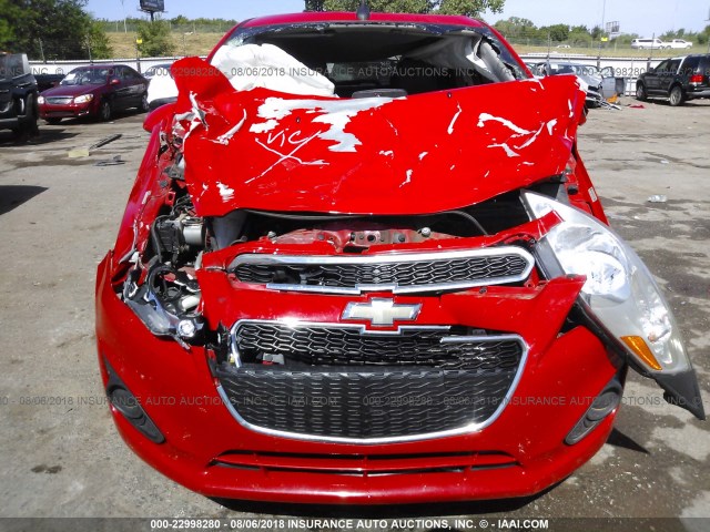 KL8CD6S99EC439583 - 2014 CHEVROLET SPARK 1LT RED photo 6