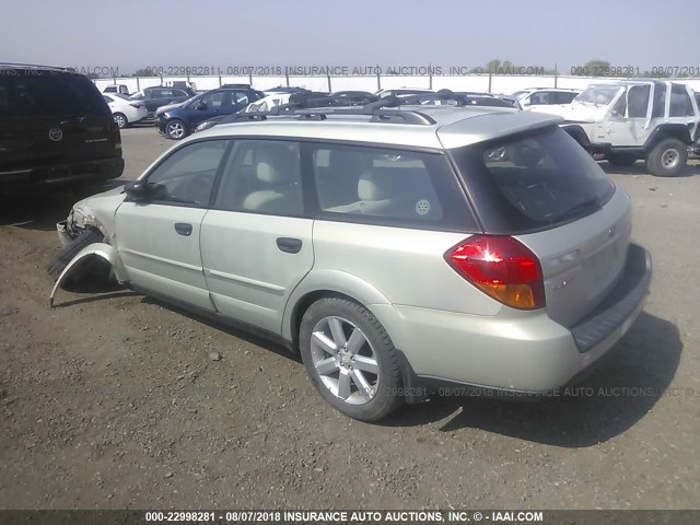 4S4BP61C477304123 - 2007 SUBARU LEGACY OUTBACK 2.5I Champagne photo 3