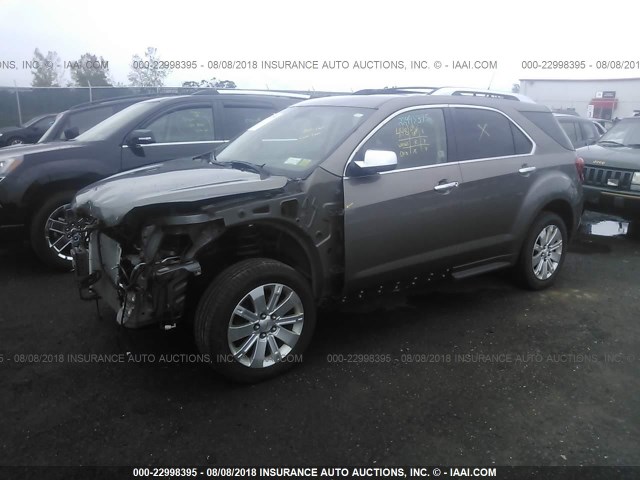 2CNFLGEY7A6401915 - 2010 CHEVROLET EQUINOX LTZ BROWN photo 2