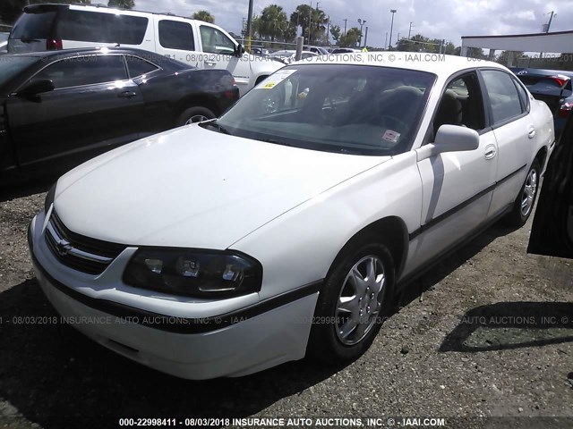 2G1WF52E739332924 - 2003 CHEVROLET IMPALA WHITE photo 2