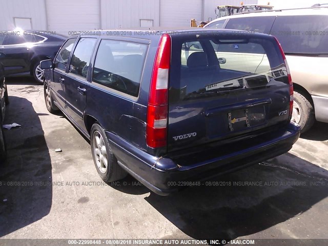 YV1LW5574W2501625 - 1998 VOLVO V70 BLUE photo 3