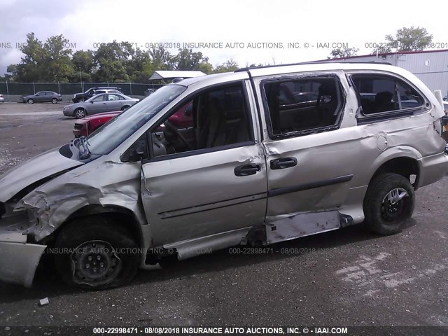 1D4GP24R25B345768 - 2005 DODGE GRAND CARAVAN SE GOLD photo 6