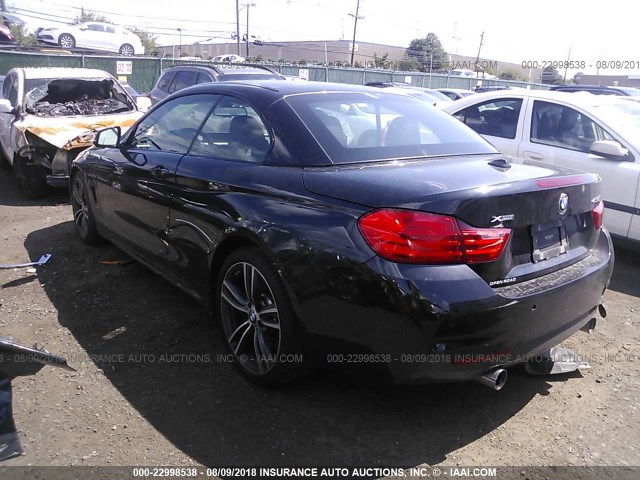 WBA3T7C54F5A36628 - 2015 BMW 435 XI BLACK photo 3