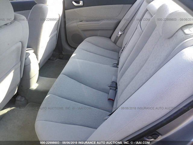 KMHEU46C56A110186 - 2006 HYUNDAI SONATA GLS/LX GRAY photo 8