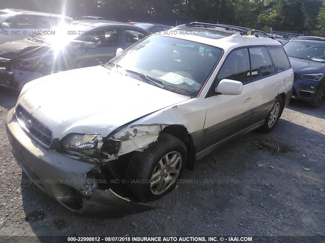 4S3BH686237612287 - 2003 SUBARU LEGACY OUTBACK LIMITED WHITE photo 2