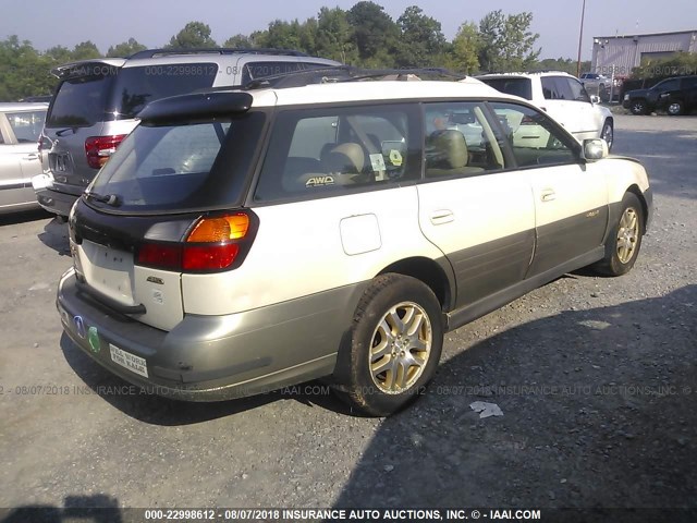 4S3BH686237612287 - 2003 SUBARU LEGACY OUTBACK LIMITED WHITE photo 4