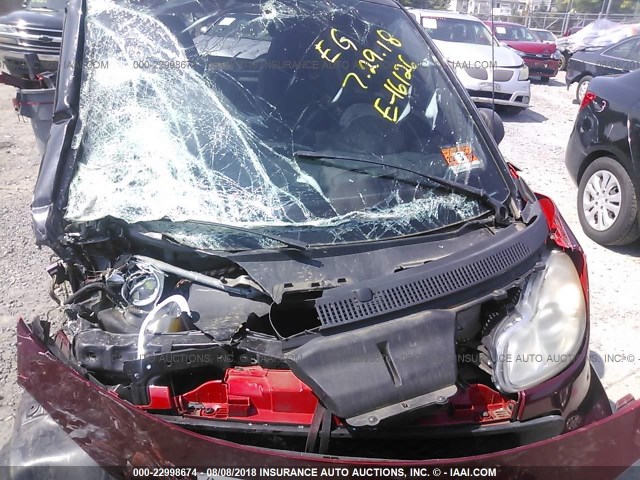 WMEEJ31X69K257456 - 2009 SMART FORTWO PURE/PASSION RED photo 10