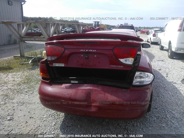 1G3NL52F73C174629 - 2003 OLDSMOBILE ALERO GL RED photo 6