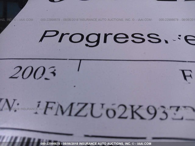 1FMZU62K93ZB47832 - 2003 FORD EXPLORER XLS/XLS SPORT GOLD photo 9