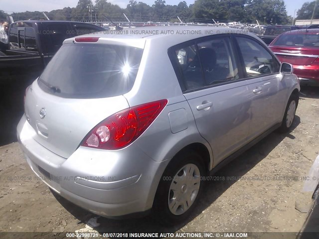 3N1BC1CP0BL516849 - 2011 NISSAN VERSA S/SL SILVER photo 4