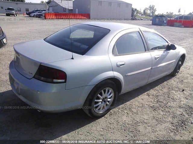 1C3EL46U91N730657 - 2001 CHRYSLER SEBRING LX SILVER photo 4