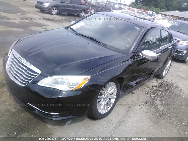 1C3BC2FB6BN581907 - 2011 CHRYSLER 200 LIMITED BLACK photo 2