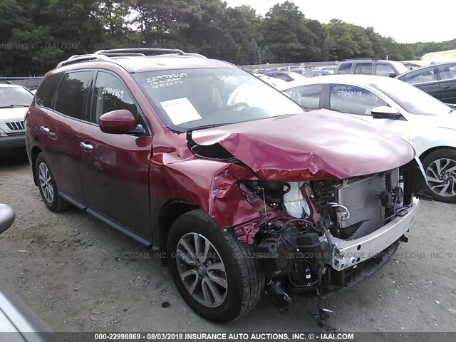 5N1AR2MM4GC651204 - 2016 NISSAN PATHFINDER S/SV/SL/PLATINUM RED photo 1