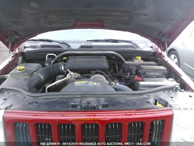 1J8HH48N36C248259 - 2006 JEEP COMMANDER RED photo 10