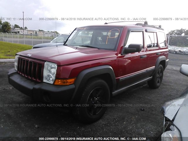 1J8HH48N36C248259 - 2006 JEEP COMMANDER RED photo 2