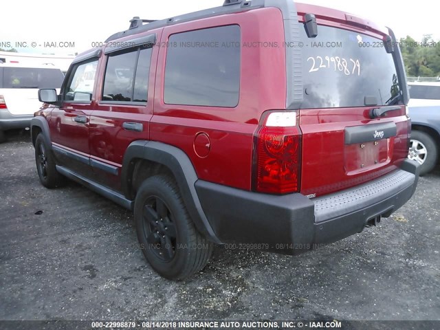1J8HH48N36C248259 - 2006 JEEP COMMANDER RED photo 3