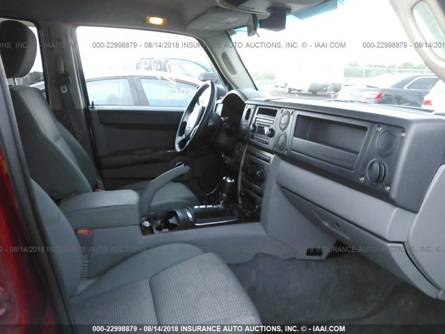 1J8HH48N36C248259 - 2006 JEEP COMMANDER RED photo 5