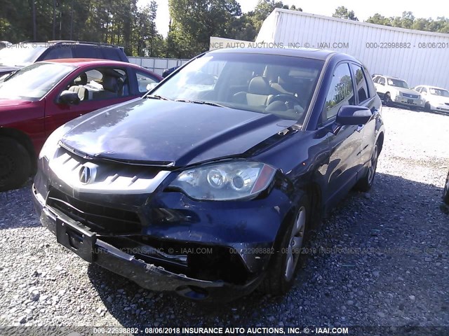 5J8TB18208A016659 - 2008 ACURA RDX BLUE photo 2