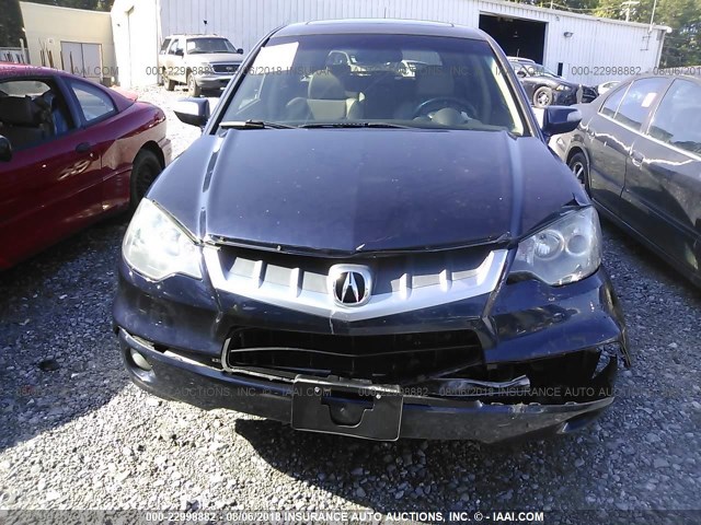 5J8TB18208A016659 - 2008 ACURA RDX BLUE photo 6