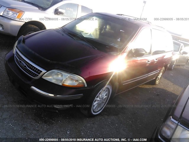 2FMZA5240YBD06560 - 2000 FORD WINDSTAR SE MAROON photo 2