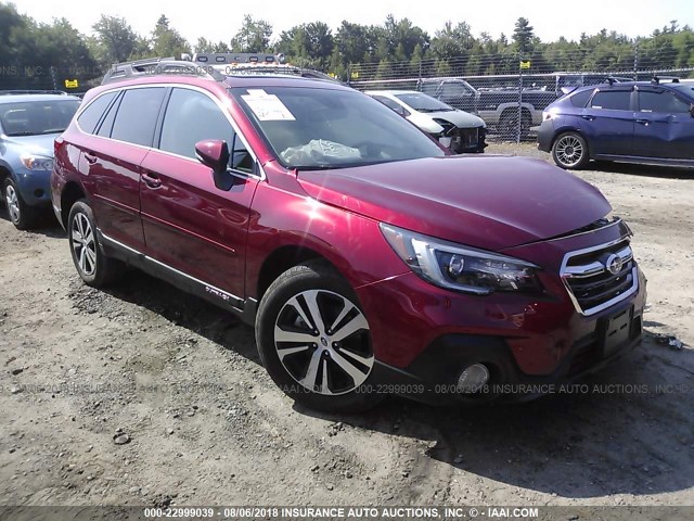 4S4BSANCXJ3290710 - 2018 SUBARU OUTBACK 2.5I LIMITED MAROON photo 1