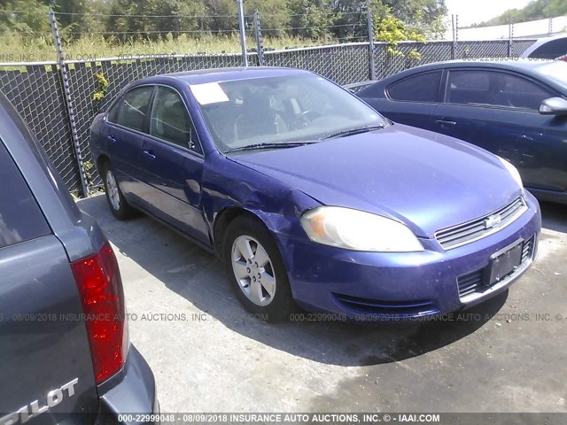 2G1WT55K969196911 - 2006 CHEVROLET IMPALA LT BLUE photo 1