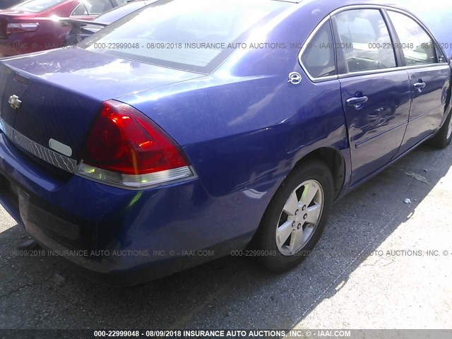 2G1WT55K969196911 - 2006 CHEVROLET IMPALA LT BLUE photo 4