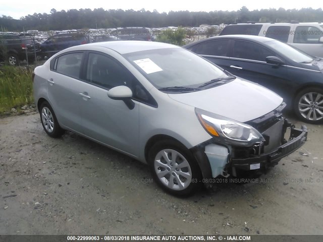 KNADN4A32D6188653 - 2013 KIA RIO EX/SX SILVER photo 1