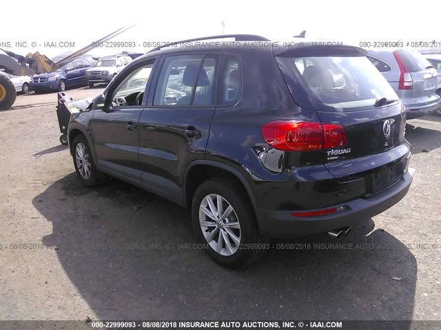 WVGBV7AX4HK053777 - 2017 VOLKSWAGEN TIGUAN S/LIMITED BLACK photo 3