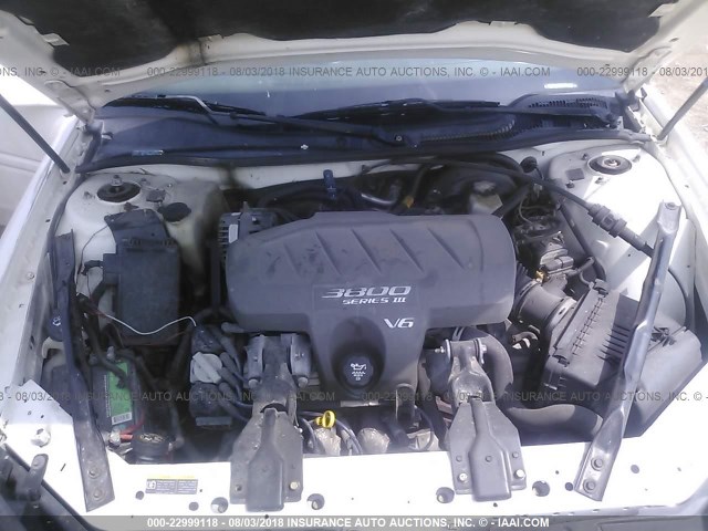 2G2WS522641109383 - 2004 PONTIAC GRAND PRIX GT2 თეთრი ფოტო 10