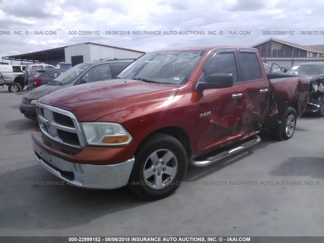 1D3HB18P19S780877 - 2009 DODGE RAM 1500 ORANGE photo 2